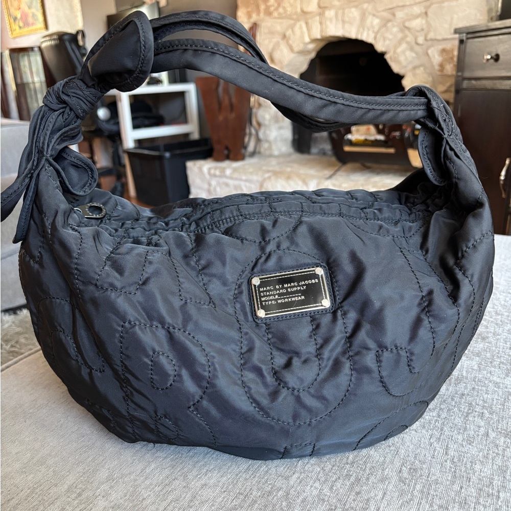 Marc Jacobs Black Canvas Hobo